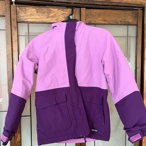 Lands’ End Girls Purple Coat size M 10-12 with hood